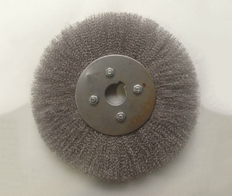 平型鋼絲輪 機用磨料絲刷輥 工業制品表面去毛刺拋光處理
